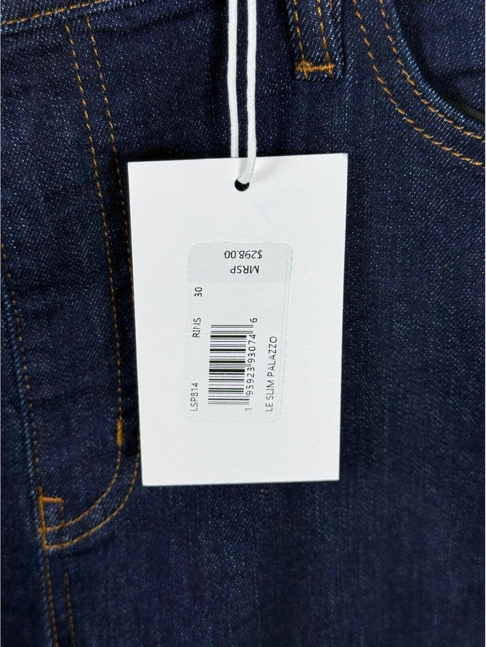 NWT FRAME Le Slim Palazzo Jeans Size 30 High Rise Wide Leg Dark Rinse MSRP $298 - Picture 2 of 8